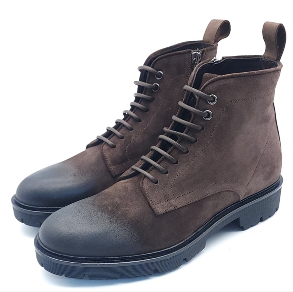 $298 GOOD MAN BRAND Modern City Oiled Suede Boot T MORO Brown Italian Size 9.5 main image 8